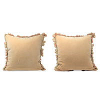 Pair of French Aubusson Style Needlepoint Pheasant Tapestry Down Feather Pillows