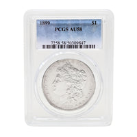 1899 PCGS AU58 Bright White Morgan Dollar