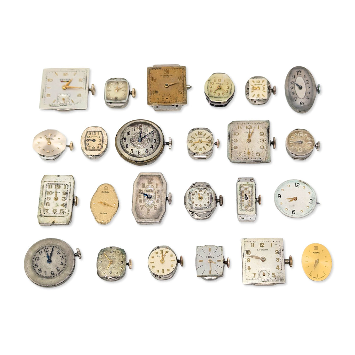 Lot of 24 Antique & Vintage Watch Movements (Untested)