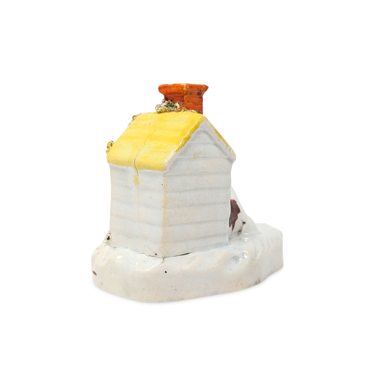 Staffordshire 1830’s Doghouse W/ Dog & Puppy Figurine