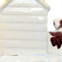 Staffordshire 1830’s Doghouse W/ Dog & Puppy Figurine