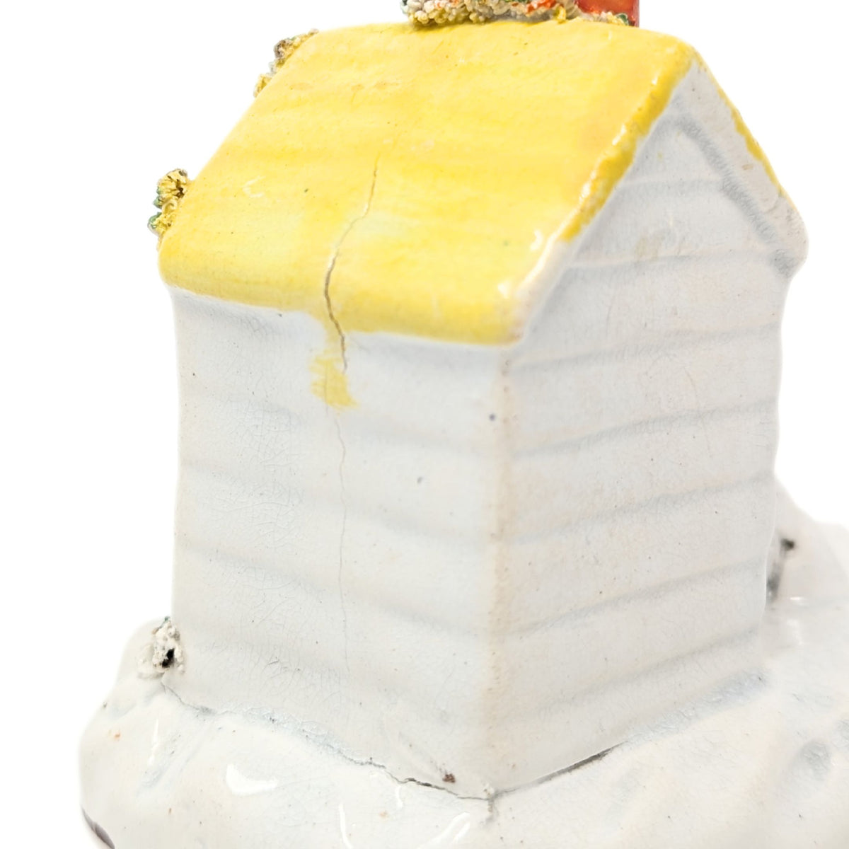 Staffordshire 1830’s Doghouse W/ Dog & Puppy Figurine