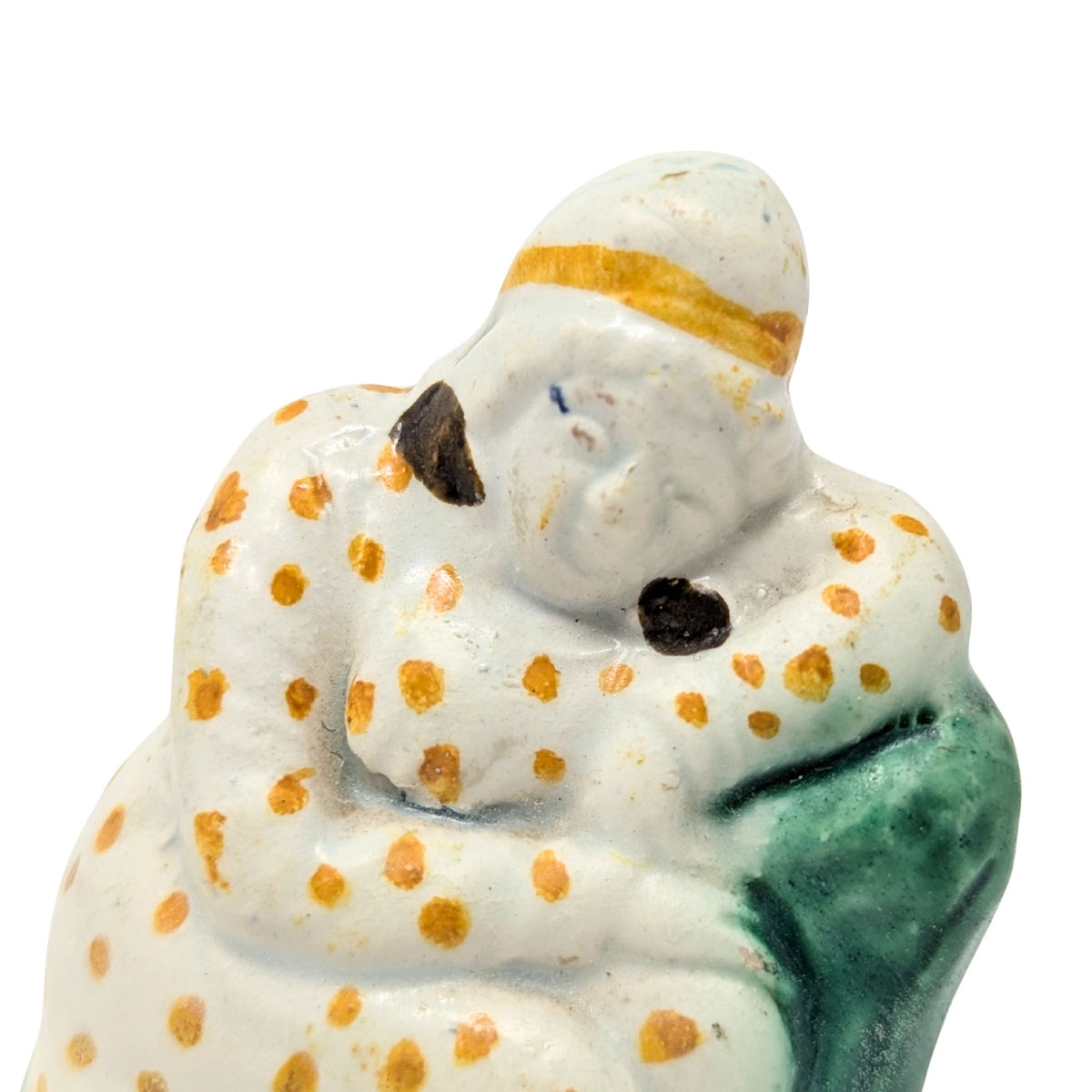 Staffordshire 18th Century Prattware Woman Figurine