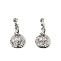 Antique French Silverplate Cherub Finials