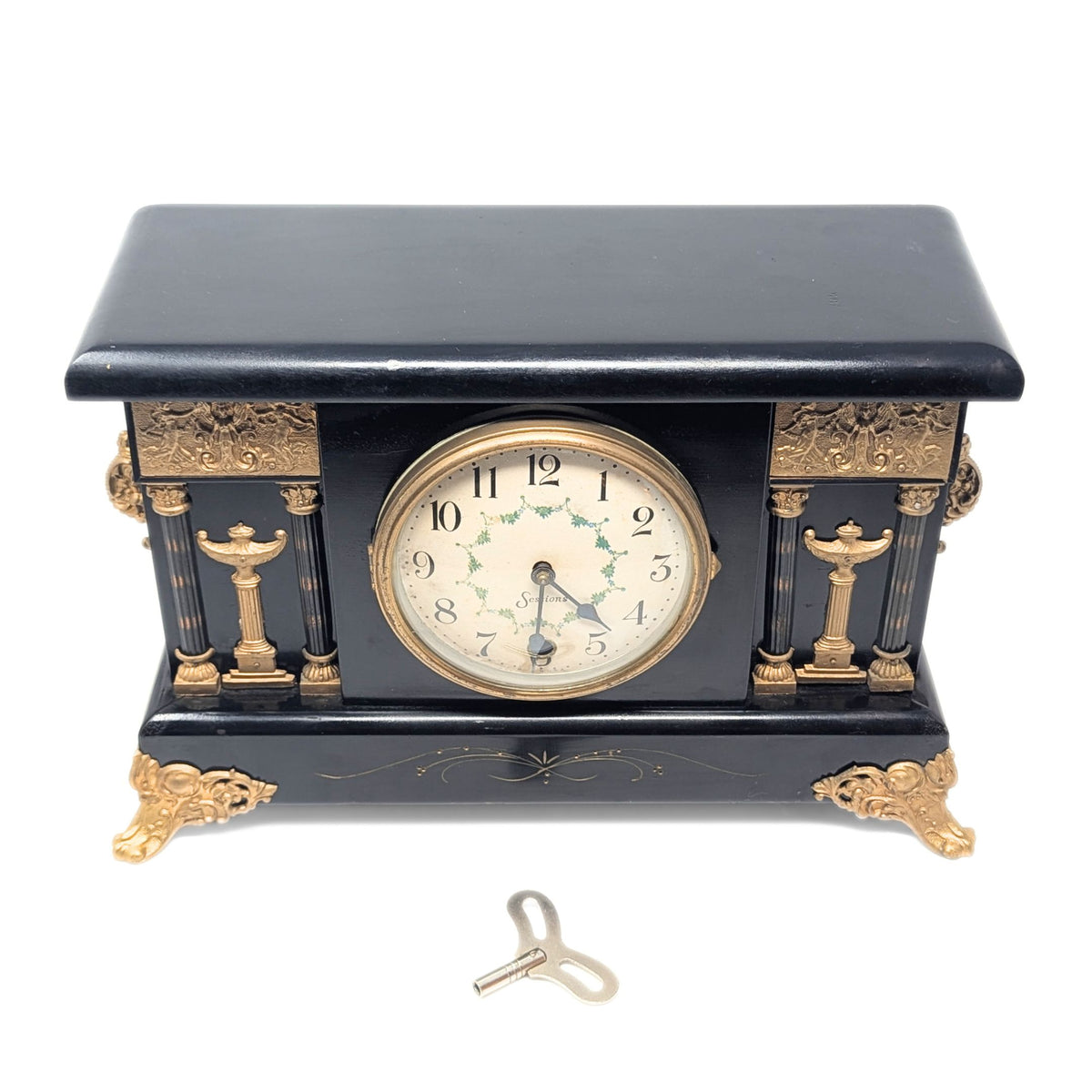 Sessions Fully Restored Regency 31-Day Time-Only Mantel Clock