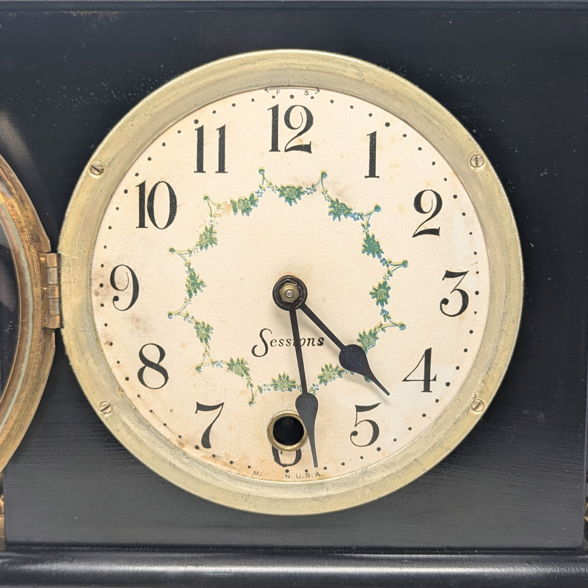 Sessions Fully Restored Regency 31-Day Time-Only Mantel Clock