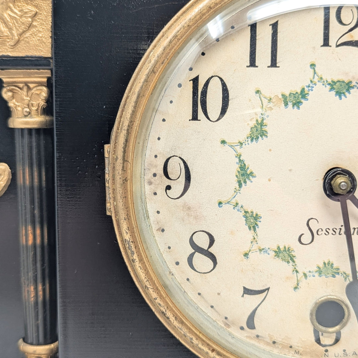 Sessions Fully Restored Regency 31-Day Time-Only Mantel Clock