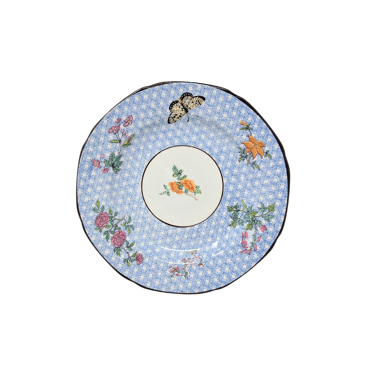 Mottahedeh Charleston Blue "Cornelia" Salad Plates & Bread/Butter Plates (8pcs)