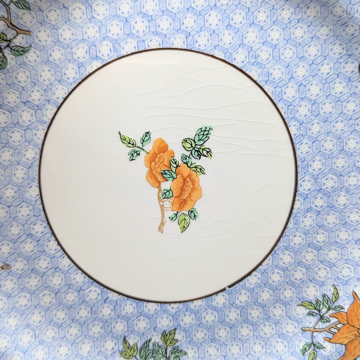 Mottahedeh Charleston Blue "Cornelia" Salad Plates & Bread/Butter Plates (8pcs)