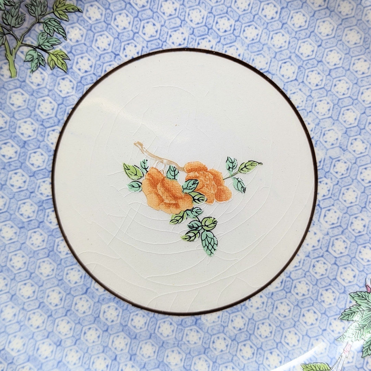 Mottahedeh Charleston Blue "Cornelia" Salad Plates & Bread/Butter Plates (8pcs)