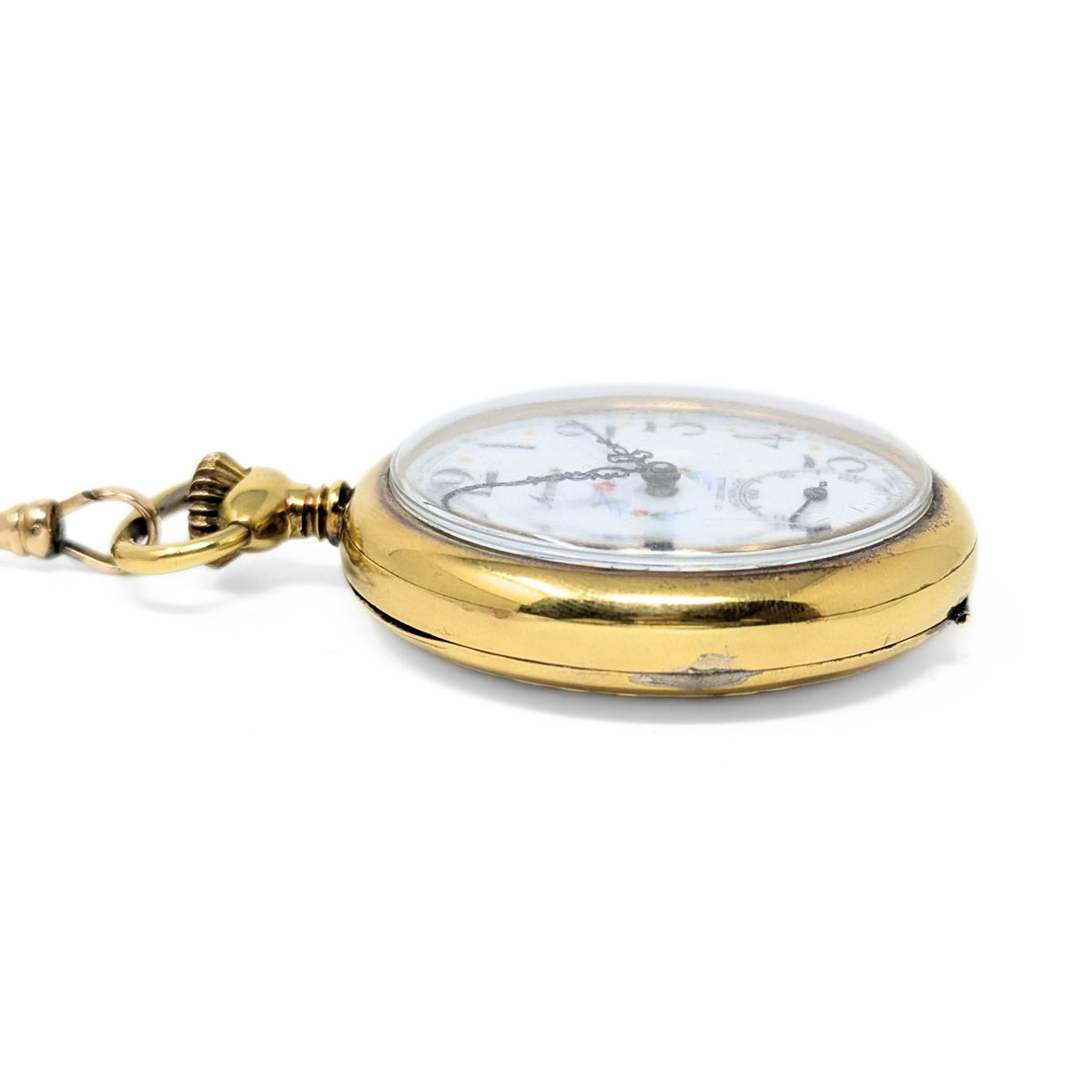 Arnex 1950’s Incabloc 17j Gold Plated Pocket Watch & Chain (Running)