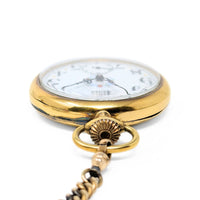Arnex 1950’s Incabloc 17j Gold Plated Pocket Watch & Chain (Running)