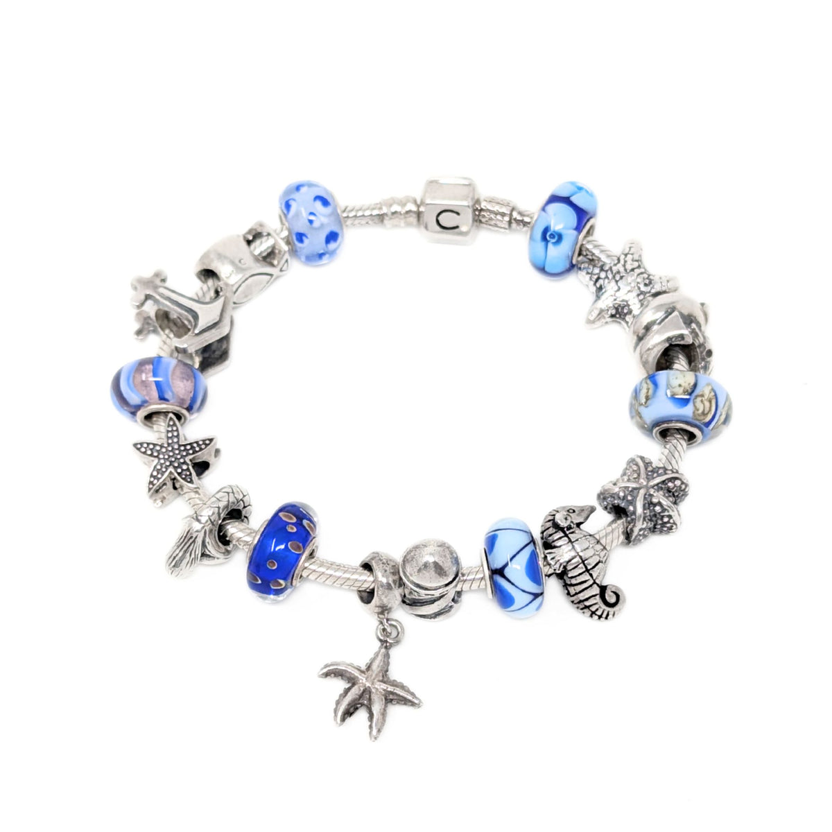 Chamilia Sterling Silver Nautical Sea Life Bead/Charm Bracelet