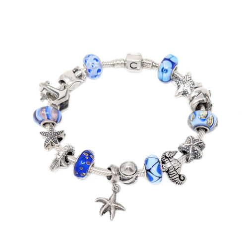 Chamilia Sterling Silver Nautical Sea Life Bead/Charm Bracelet