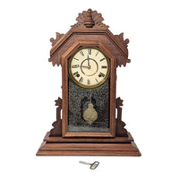 Ingraham 1880’s Walnut 8-Day Parlor/Kitchen Clock