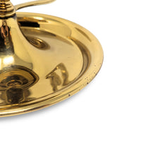 Virginia Metalcrafters Brass Saucer Nightstick with Hurricane Globe, #3105/3008