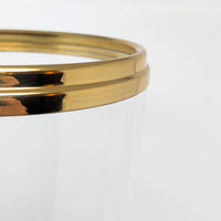 Virginia Metalcrafters Brass Saucer Nightstick with Hurricane Globe, #3105/3008