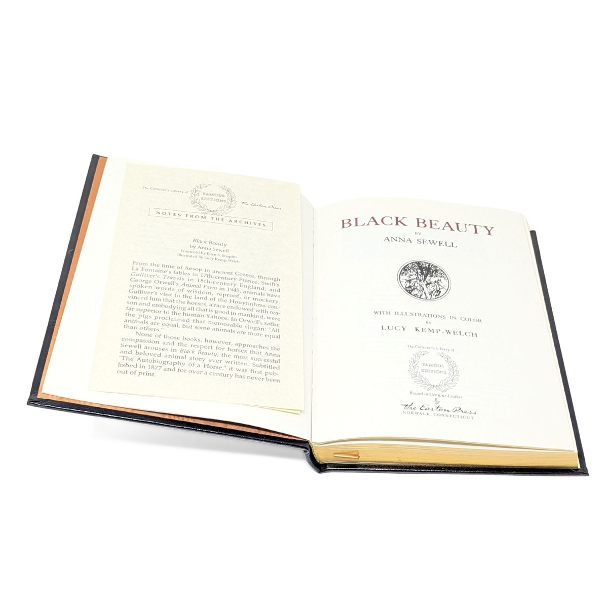 Black Beauty, The Easton Press Leather Famous Editions Book, 2001