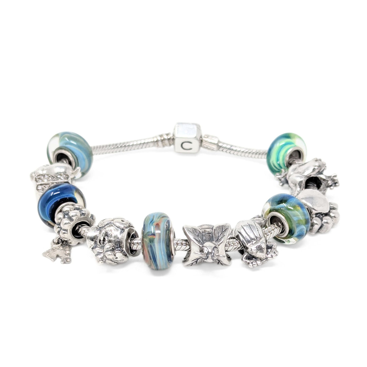 Chamilia Sterling Silver Animal & Bug Theme Bead/Charm Bracelet