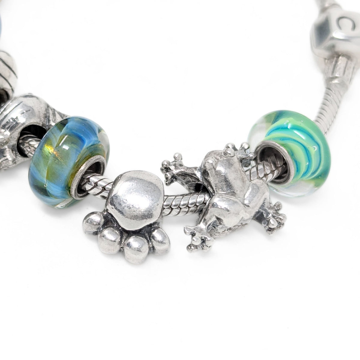 Chamilia Sterling Silver Animal & Bug Theme Bead/Charm Bracelet