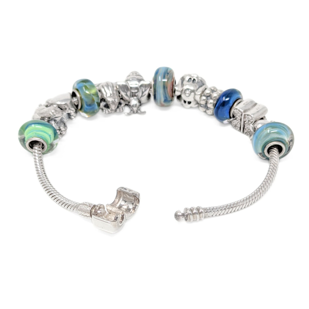 Chamilia Sterling Silver Animal & Bug Theme Bead/Charm Bracelet