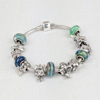 Chamilia Sterling Silver Animal & Bug Theme Bead/Charm Bracelet