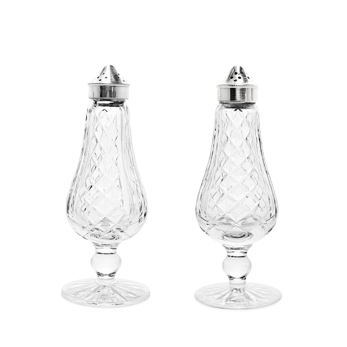 Waterford Crystal Tall Salt & Pepper Shakers, Old Hallmark