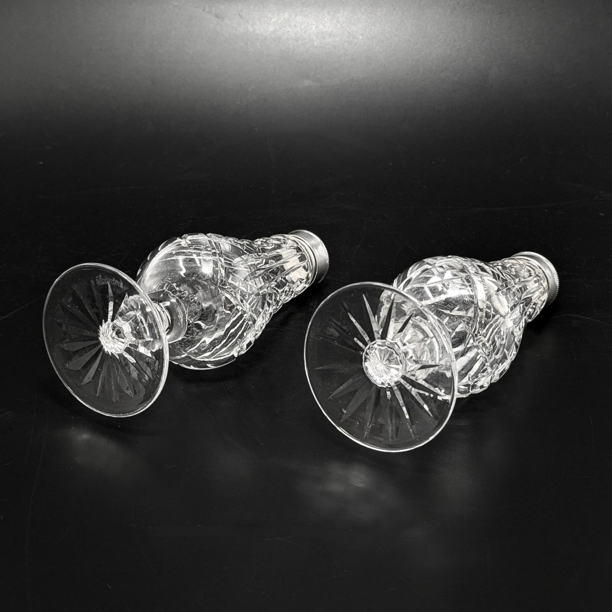 Waterford Crystal Tall Salt & Pepper Shakers, Old Hallmark