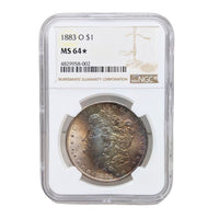 1883-O NGC MS64* Toned Morgan Dollar