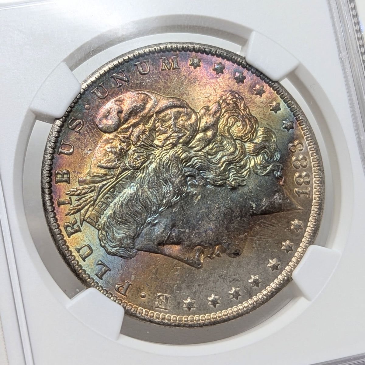 1883-O NGC MS64* Toned Morgan Dollar