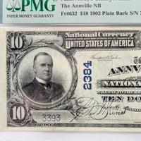 1902 $10 Annville PA National Bank Note Plain Back