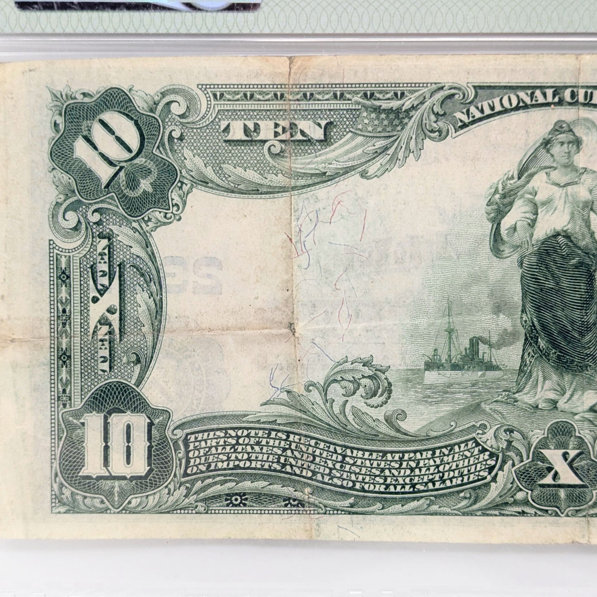1902 $10 Annville PA National Bank Note Plain Back