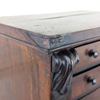 Antique Walnut Salesman Sample Sidelock Chest of Drawers
