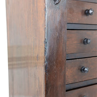 Antique Walnut Salesman Sample Sidelock Chest of Drawers