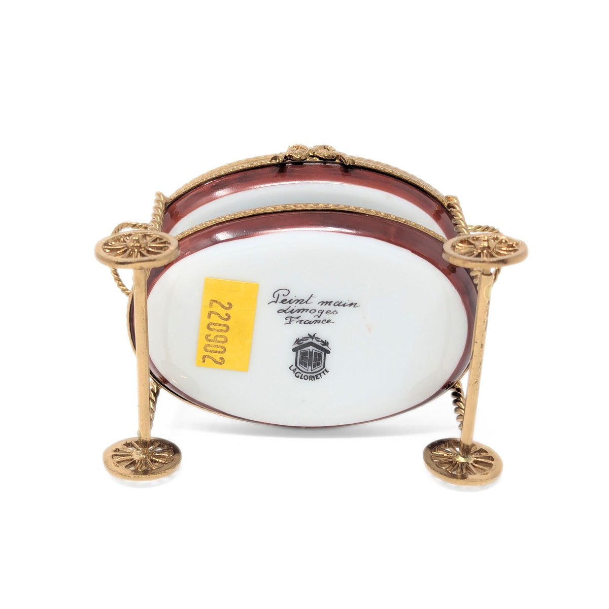 Limoges La Gloriette Breakfast for Two Cart Trinket Box