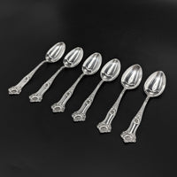 Alvin Morning Glory Sterling 5 1/4" Five O’Clock Teaspoons (6)