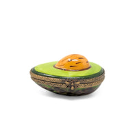 Limoges Porcelain Avocado Half Trinket Box