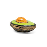 Limoges Porcelain Avocado Half Trinket Box