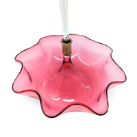 Victorian Cranberry Art Glass Trumpet Epergne