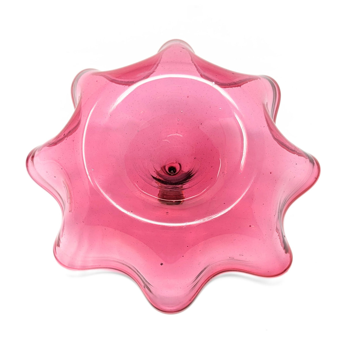 Victorian Cranberry Art Glass Trumpet Epergne