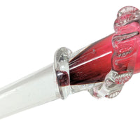 Victorian Cranberry Art Glass Trumpet Epergne