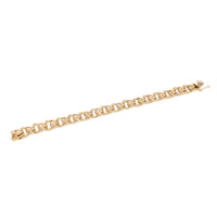 13K Gold Double Link 7.5" Charm Bracelet (38.36g)