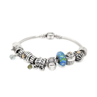 Pandora Sterling Silver Charm Bracelet With (11) Charms - Includes 14K Details