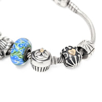 Pandora Sterling Silver Charm Bracelet With (11) Charms - Includes 14K Details