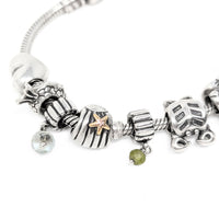 Pandora Sterling Silver Charm Bracelet With (11) Charms - Includes 14K Details