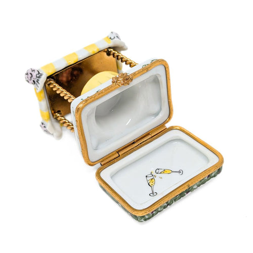 Limoges Wedding/Dinner Party Tent Trinket Box, Numbered and Initialed