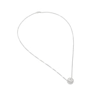 13K White Gold 1.0tcw Diamond Cluster Sliding Pendant Necklace, 18"