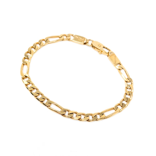 Fa-Cadoro 14K Gold 7” Figaro Link Bracelet