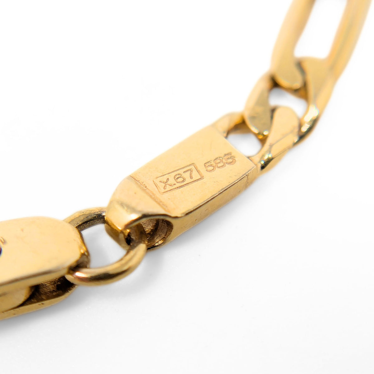 Fa-Cadoro 14K Gold 7” Figaro Link Bracelet