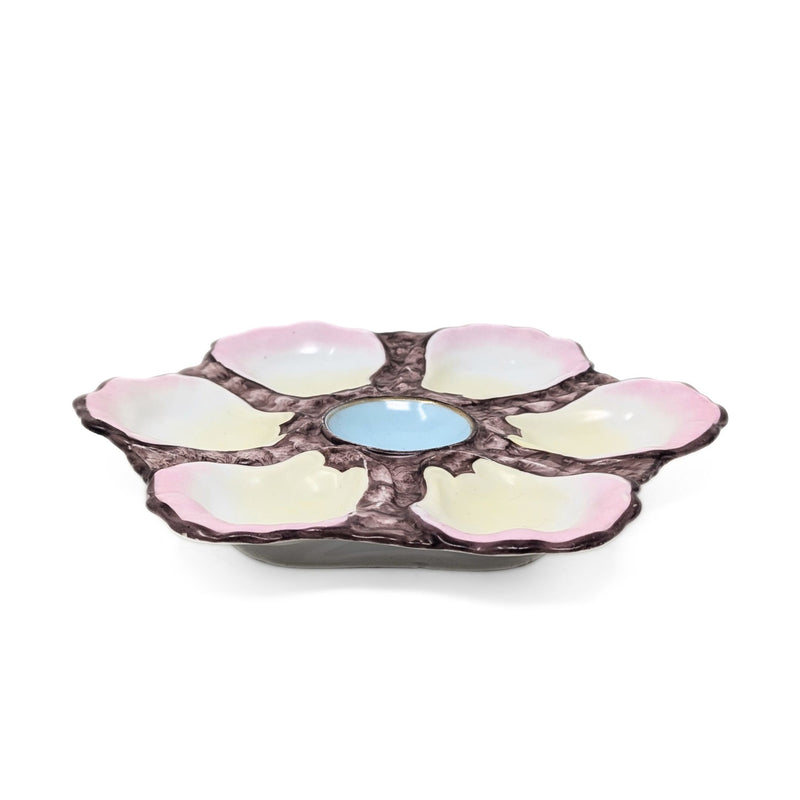 Antique 19th c. French Porcelain Oyster Plate